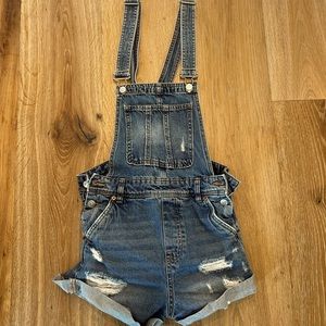 Jean short overalls